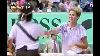 Monica Seles vs Arantxa SanchezVicario 1991 Roland Garros Final Highlights [upl. by Heffron857]