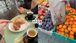 vlog in Italian colazione fuori spesa al mercato quotidianità sub [upl. by Allehs]