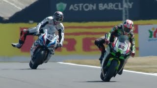 Rea and Redding push the limits in Superpole at Donington  GBRWorldSBK [upl. by Assenov]