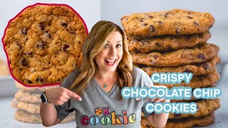 Crispy Chocolate Chip Cookies Recipe  BETTER Than Tates [upl. by Eirahs984]