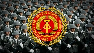 German Democratic Republic 19491990 Military March quotUnterwegs Soldaten marschquot [upl. by Deadman]