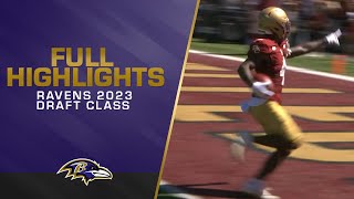 Full Highlights of All Six Members of The Ravens 2023 Draft Class  Baltimore Ravens [upl. by Ozneral]