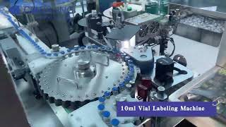 Fully automatic labeller machine for test tubes vials ampoules [upl. by Eiramanig586]