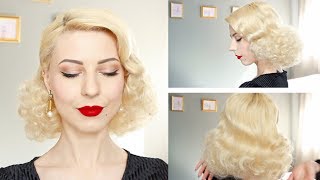 Sponge Roller Set Brush Out l Vintage Hair Tutorial [upl. by Znarf616]