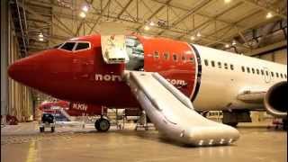 Norwegian Air Shuttle  evacuation slide operation B737800 [upl. by Sami]