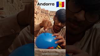 Balloon Cutting Andorra Flag Color 🇦🇩 asmr asmrsounds relaxing [upl. by Acinyt370]