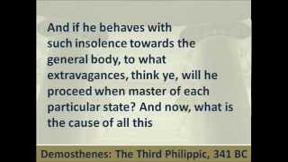 Third Philippic by Demosthenes  Hear and Read the Speech Against King Philip of Macedon [upl. by Arahset]