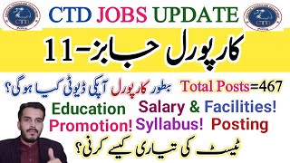 PPSC CTD Corporal Jobs UpdateSalaryDuties facilities promotionPaper patternPast papers [upl. by Marl]