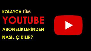 Tüm Youtube aboneliklerinden nasıl çıkılır [upl. by Yelsgnik]