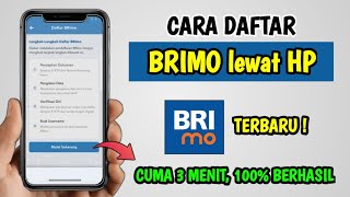 Cara Daftar BRIMO  Cara Daftar M Banking BRI [upl. by Roleat918]