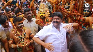 Talasani Srinivas Yadav theenmara dance at Secunderabad Bonalu  Secunderabad Bonalu 2022 [upl. by Ahsekel]