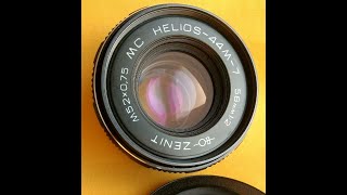 Video Review MC Helios 44M7 58mm f2 NEW Manual Portrait lens from USSR with M42 lens mount [upl. by Pubilis828]