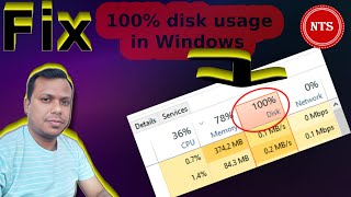 How to Fix 100 Disk Usage in Windows  100 DISK Usage Windows 11  SOLVED  2024 [upl. by Tumer]