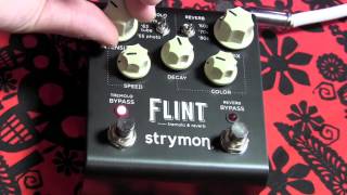 Strymon FLINT Tremolo and Reverb guitar effects pedal demo [upl. by Kipton]