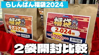 2袋開けたら中身が結構違って闇鍋感あるけど2024円ならお得な内容！らしんばん 福袋2024 開封比較 [upl. by Ahseryt942]