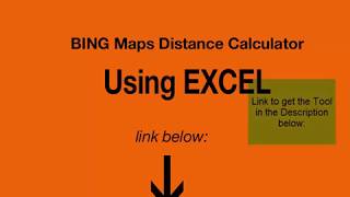 Calculate Distance in Excel Using Bing Maps [upl. by Hospers817]