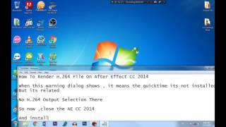 How to export mp4H264 File on After Effect CC 2014 [upl. by Laefar299]