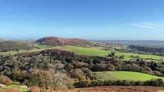 The vista from Titterstone Clee Hill to All Stretton from Ragleth Hill Church Stretton Shropshire [upl. by Aseretairam]