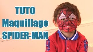 Carnaval Comment faire le maquillage de Spiderman [upl. by Nahseez]