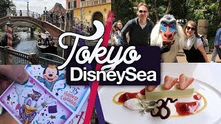 Tokyo DisneySea 1 Ristorante di Canaletto Center of the Earth Sinbad and Tips Japan April 2018 [upl. by Esidnac424]