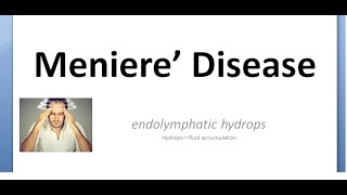 ENT Meniere Disease Part 1 Menieres Endolymphatic Hydrops What is Cause Aetiology reason why ear [upl. by David682]