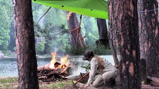 Three Days Overnight Wild Wilderness Camping in a Burnt Forest [upl. by Eiliak]