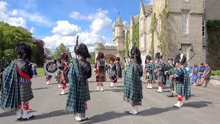 Ballater Pipe Band playing outside Balmoral Castle during Queens Platinum Jubilee in June 2022 [upl. by Auhel]