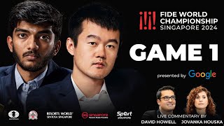 Game 1 Broadcast  FIDE World Championship Match 2024  Ding Liren vs Gukesh D [upl. by Tnilk513]