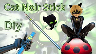 DIY Cat Noir stick  Miraculous weapon Ladybug Tutorial  Kwami Plagg [upl. by Dane495]