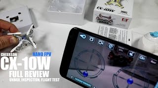 CHEERSON CX10W NANO FPV Review  Smallest Camera Quad  UnBox Setup Flight Test Pros amp Cons [upl. by Acireed]