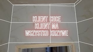 Kleje płytki na krzywa ścianę Klient chce Klient ma Wszystko krzywe [upl. by Franek]