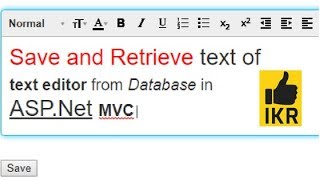 How to Save Text Editors text into Database and Retrieve data with exact CSS Text Editor [upl. by Tamis]