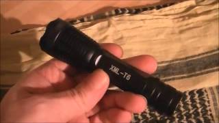 Skywolfeye XML T6 zoomable torch [upl. by Kensell]