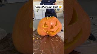 Creating A Boat With A 400Lb Pumpkin shorts [upl. by Anceline]