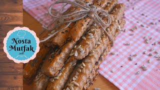 Tam Buğday Unlu Galeta Tarifi  Homemade Wheat Flour Crackers [upl. by Yahsal]