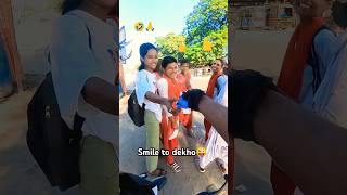 Girls Reaction 🔥🤣 short shorts trending travel bike bikelover reaction [upl. by Frannie]