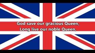 National anthem of the United Kingdom  God Save the Queen lyrics [upl. by Lewls]