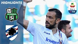 Sassuolo 35 Sampdoria  Quagliarella Adds to FIVE Goals in Away Win  Serie A [upl. by Uuge]