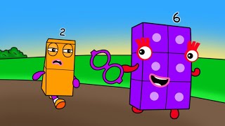 Hey Numberblocks 6 give me my glasses back  Numberblocks fanmade coloring story [upl. by Eet437]