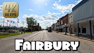 Driving Around Small Town Fairbury Illinois in 4k Video [upl. by Lovel326]