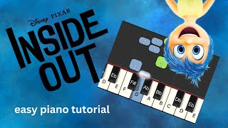 Inside Out 2  Easy Piano Tutorial of Bundle of Joy for beginners [upl. by Lorrad865]