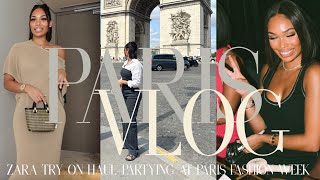 PARIS VLOG PART 1 ZARA TRYON HAULPARTYING AT PARIS FASHION WEEKSHOPPING Briana Monique’ [upl. by Meli]