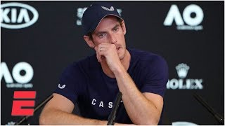 Andy Murray gets emotional announcing his plans to retire  Tennis on ESPN [upl. by Annyahs]