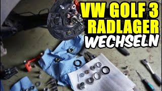 VW GOLF 3 RADLAGER HINTEN WECHSELN  TAUSCHEN TUTORIAL  ANLEITUNG [upl. by Neenahs]