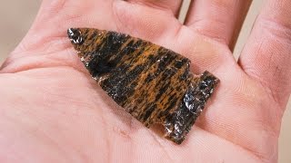 How to Flint Knap an Obsidian Arrowhead [upl. by Allesor]