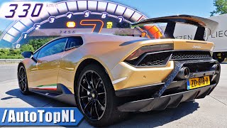 LAMBORGHINI Huracan PERFORMANTE 0330kmh ACCELERATION amp SOUND by AutoTopNL [upl. by Colburn191]