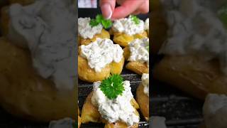 😋👆Australian potatoes with cream sauce shorts potato Crispy Smashed Potatoes [upl. by Corvin]