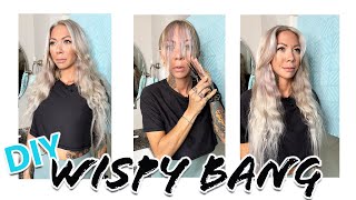 DIY wispy bang beginner friendly haircut tutorial [upl. by Mikiso247]