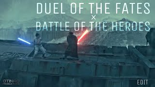 Rey vs Kylo Ren  Duel of the Fates x Battle of The Heroes EDIT [upl. by Nnylyahs]