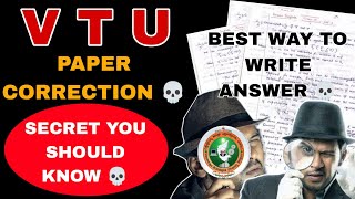 VTU PAPER CORRECTION ಹಾಗೆ ಮಾಡ್ತಾರೆHOW TO WRITE ANSWERS IN VTU EXAMSTOPPERS SECRET TO FOLLOW [upl. by Joacima597]